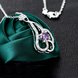Wholesale Trendy Silver Geometric CZ Necklace TGSPN695 0 small