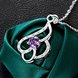 Wholesale Trendy Silver Geometric CZ Necklace TGSPN695 1 small