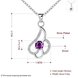 Wholesale Trendy Silver Geometric CZ Necklace TGSPN695 2 small