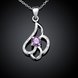 Wholesale Trendy Silver Geometric CZ Necklace TGSPN695 3 small