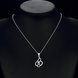 Wholesale Trendy Silver Geometric CZ Necklace TGSPN695 4 small