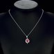 Wholesale Classic Silver Geometric Glass Necklace TGSPN034 4 small