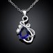 Wholesale Romantic Silver Water Drop Glass Necklace TGSPN706 3 small