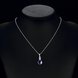 Wholesale Trendy Silver Geometric Glass Necklace TGSPN720 3 small