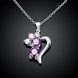 Wholesale Romantic Silver Geometric CZ Necklace TGSPN726 1 small