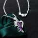 Wholesale Romantic Silver Geometric CZ Necklace TGSPN726 2 small