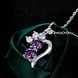 Wholesale Romantic Silver Geometric CZ Necklace TGSPN726 3 small