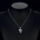 Wholesale Romantic Silver Geometric CZ Necklace TGSPN726 4 small