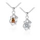 Wholesale Romantic Silver Geometric CZ Necklace TGSPN729 0 small