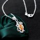 Wholesale Romantic Silver Geometric CZ Necklace TGSPN729 3 small