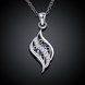 Wholesale Romantic Silver Geometric Glass Necklace TGSPN732 1 small