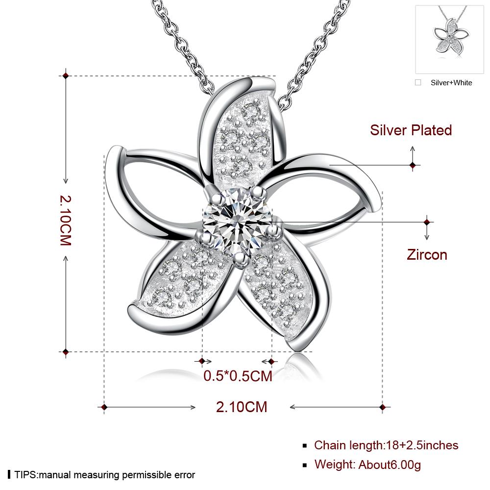 Wholesale Romantic Silver Star Glass Necklace TGSPN735 5