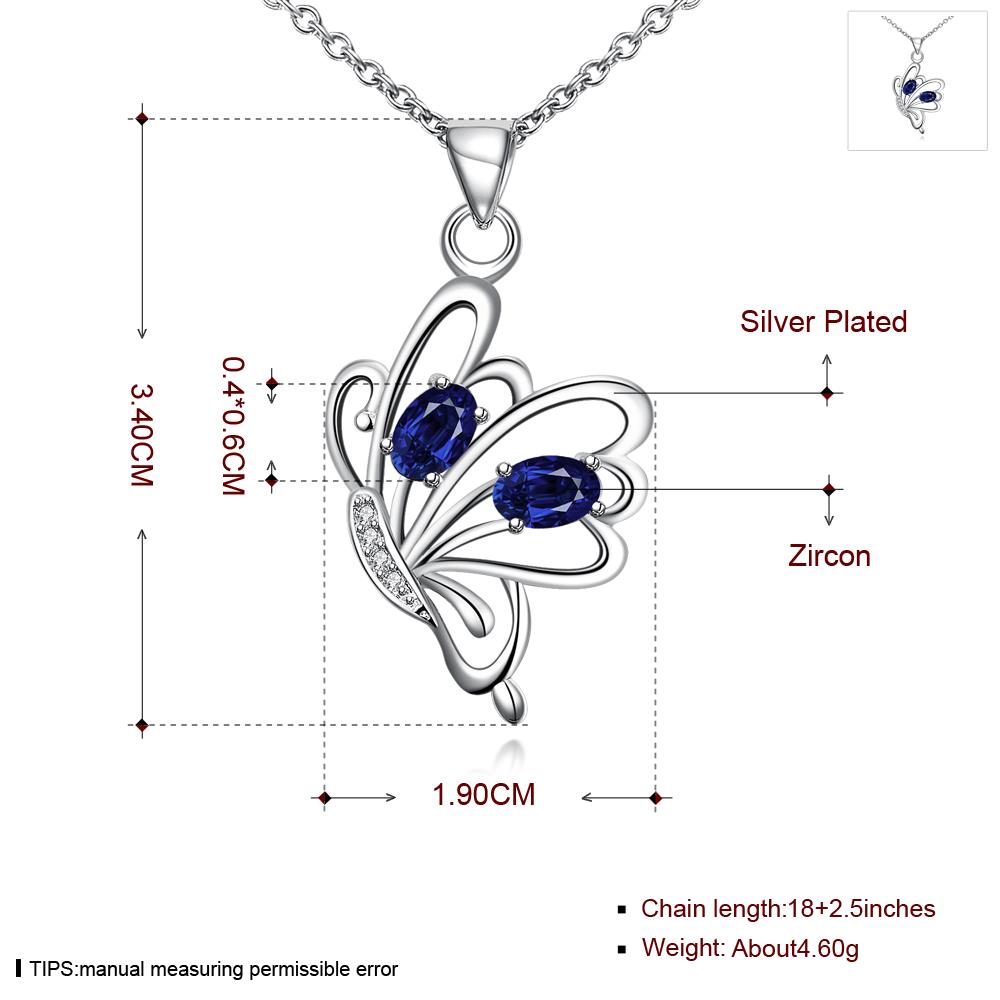 Wholesale Romantic Silver Insect Glass Necklace TGSPN738 1