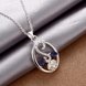 Wholesale Classic Silver Plant Glass Necklace TGSPN744 3 small