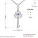 Wholesale Trendy Silver Key Glass Necklace TGSPN747 3 small