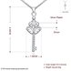 Wholesale Trendy Silver Key Glass Necklace TGSPN747 4 small