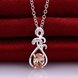 Wholesale Romantic Silver Water Drop CZ Necklace TGSPN759 2 small