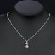 Wholesale Romantic Silver Water Drop CZ Necklace TGSPN759 3 small