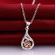 Wholesale Trendy Silver Water Drop CZ Necklace TGSPN762 2 small