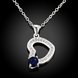 Wholesale Trendy Silver Heart CZ Necklace TGSPN765 0 small