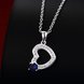 Wholesale Trendy Silver Heart CZ Necklace TGSPN765 3 small