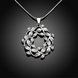 Wholesale Trendy Silver Plant CZ Necklace TGSPN768 2 small