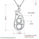 Wholesale Classic Silver Geometric CZ Necklace TGSPN771 0 small