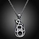 Wholesale Classic Silver Geometric CZ Necklace TGSPN771 1 small