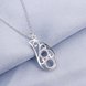 Wholesale Classic Silver Geometric CZ Necklace TGSPN771 2 small
