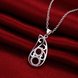 Wholesale Classic Silver Geometric CZ Necklace TGSPN771 3 small