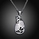 Wholesale Classic Silver Geometric CZ Necklace TGSPN774 1 small