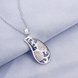 Wholesale Classic Silver Geometric CZ Necklace TGSPN774 2 small