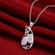 Wholesale Classic Silver Geometric CZ Necklace TGSPN774 3 small