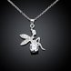 Wholesale Romantic Silver Fairy CZ Necklace TGSPN039 0 small
