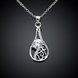 Wholesale Trendy Silver Geometric CZ Necklace TGSPN042 1 small