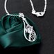 Wholesale Trendy Silver Geometric CZ Necklace TGSPN042 2 small