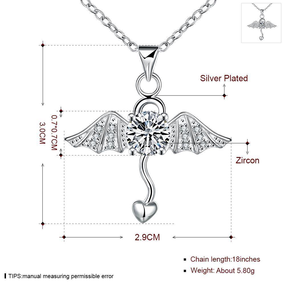 Wholesale Trendy Silver Animal CZ Necklace TGSPN045 0