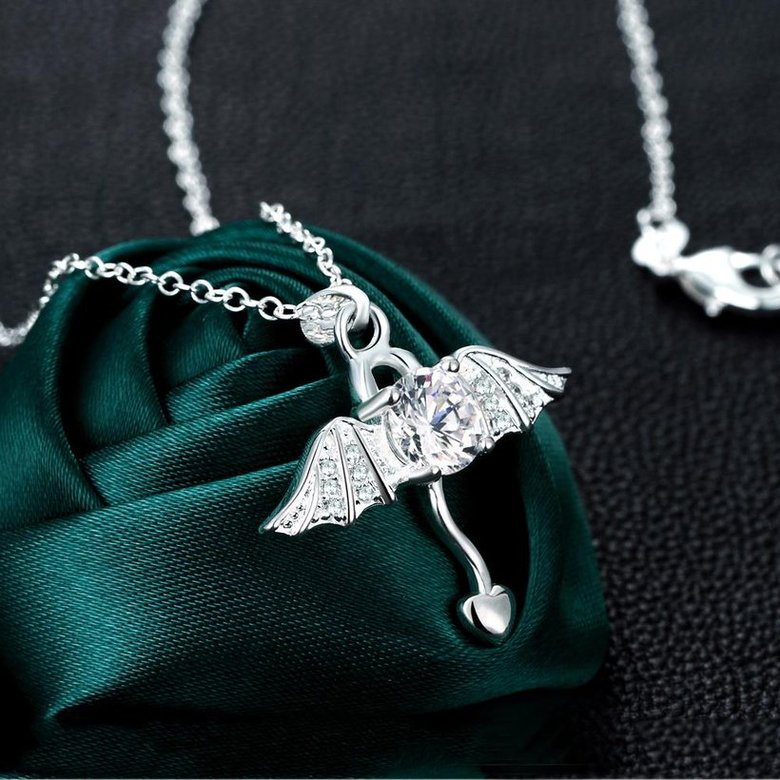 Wholesale Trendy Silver Animal CZ Necklace TGSPN045 3
