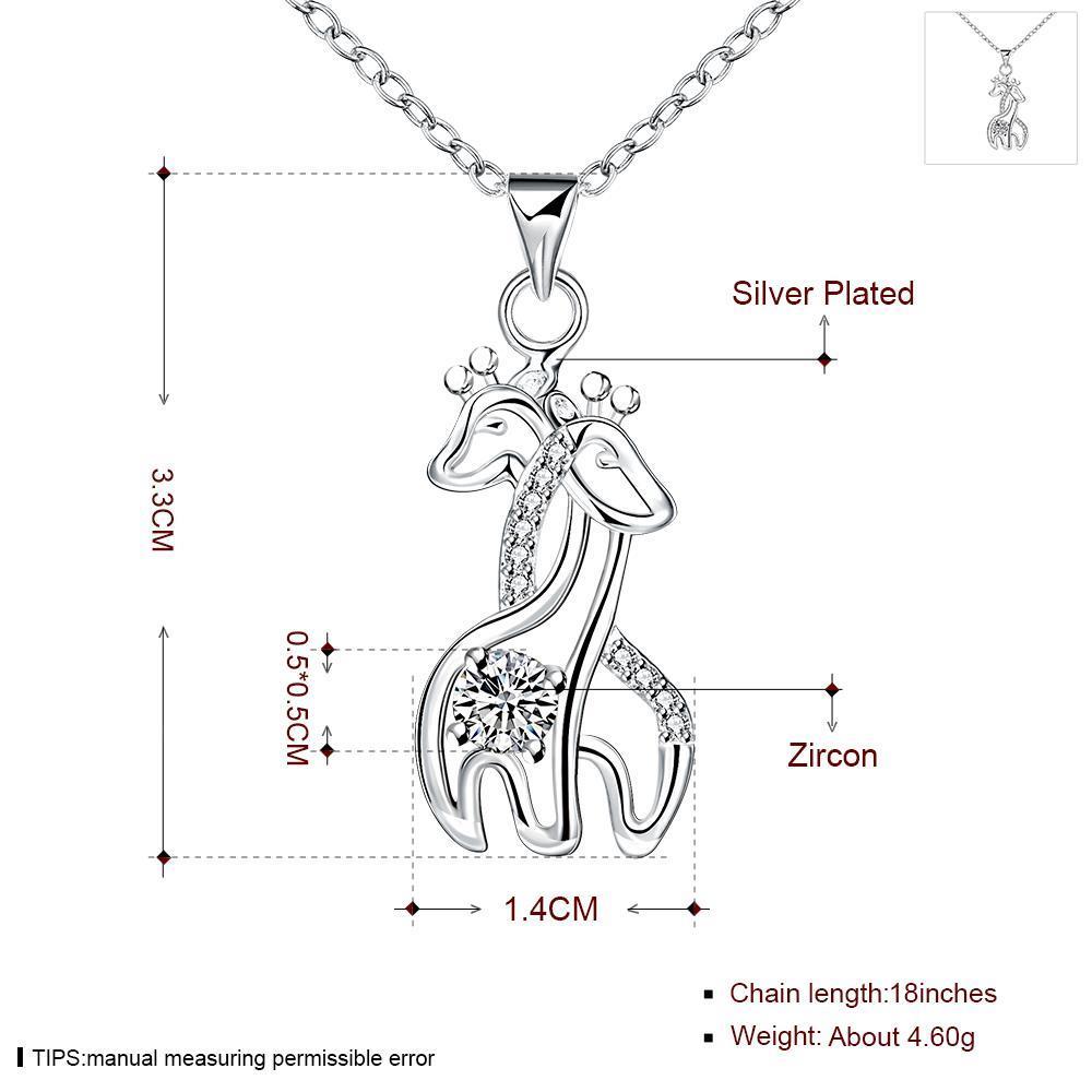 Wholesale Trendy Silver Animal CZ Necklace TGSPN048 0