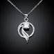 Wholesale Romantic Silver Geometric CZ Necklace TGSPN054 1 small