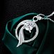 Wholesale Romantic Silver Geometric CZ Necklace TGSPN054 2 small