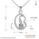 Wholesale Classic Silver Plant CZ Necklace TGSPN057 1 small