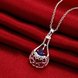 Wholesale Trendy Silver Geometric Glass Necklace TGSPN062 3 small