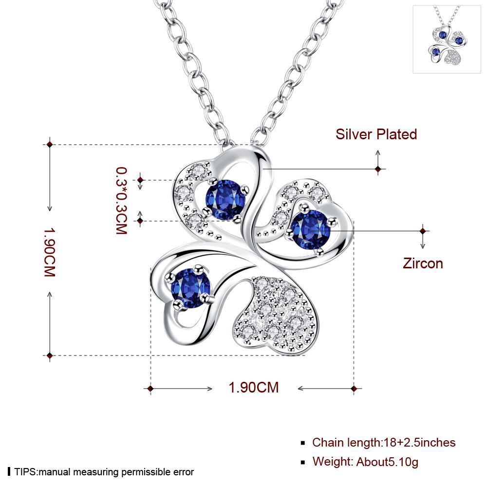 Wholesale Trendy Silver Plant Glass Necklace TGSPN065 1