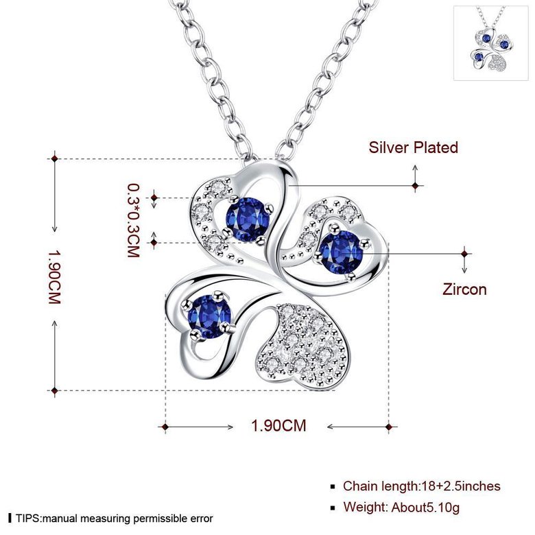 Wholesale Trendy Silver Plant Glass Necklace TGSPN065 1
