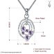 Wholesale Classic Silver Round CZ Necklace TGSPN074 0 small