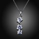 Wholesale Trendy Silver Plant CZ Necklace TGSPN077 1 small