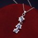 Wholesale Trendy Silver Plant CZ Necklace TGSPN077 2 small