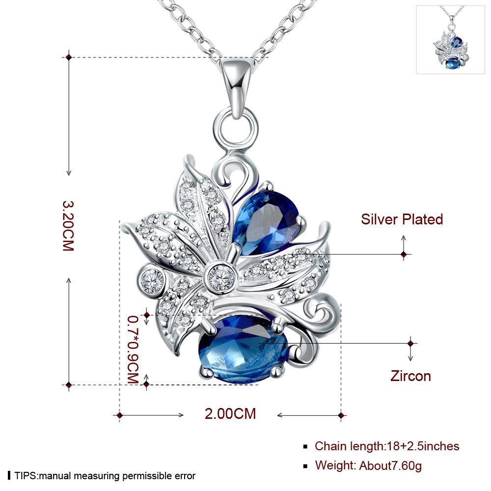 Wholesale Trendy Silver Plant Glass Necklace TGSPN091 8
