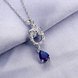 Wholesale Romantic Silver Water Drop Glass Necklace TGSPN102 0 small